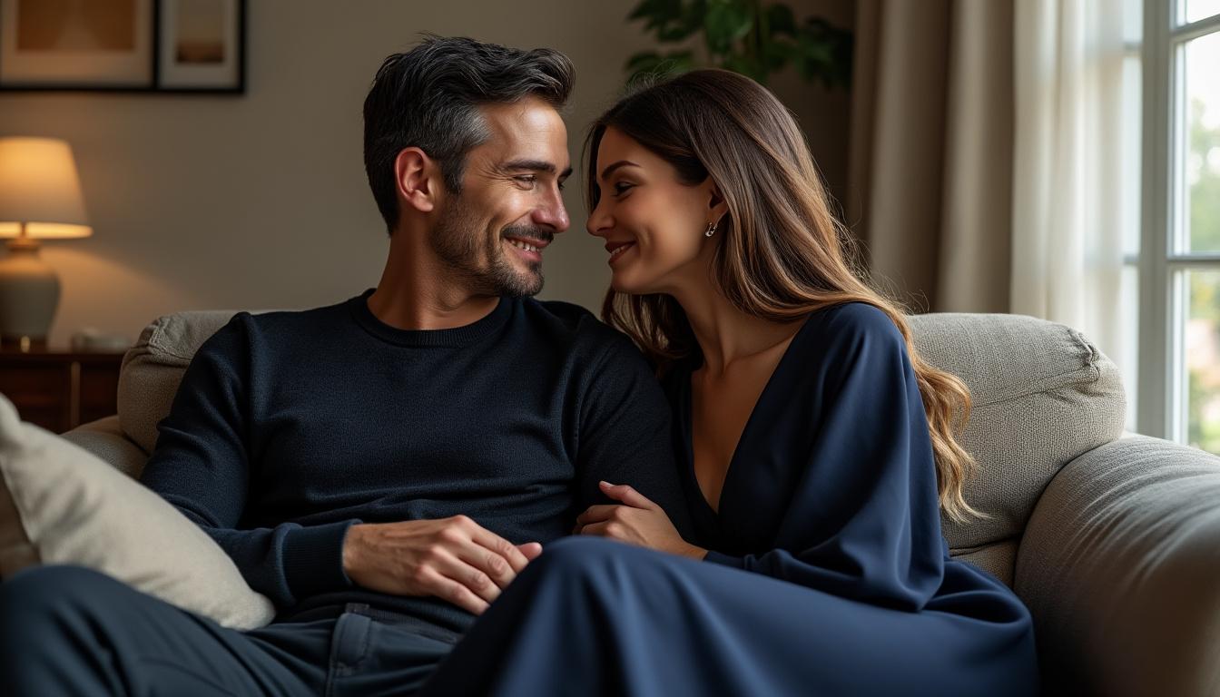 découvrez l'histoire discrète mais passionnée de cyril féraud et de sa femme actuelle, entre amour et intimité.