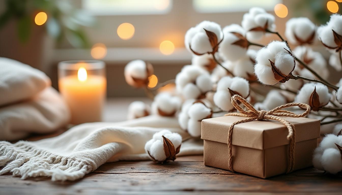 découvrez des idées de cadeaux originales et symboliques pour célébrer les noces de coton, la première année de mariage, et rendre ce moment inoubliable.