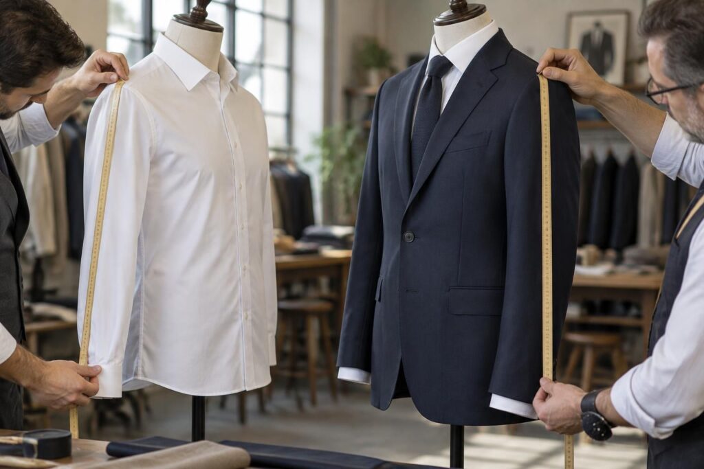 découvrez comment mesurer la longueur des manches pour choisir des chemises et costumes parfaitement ajustés, avec des conseils simples et précis.