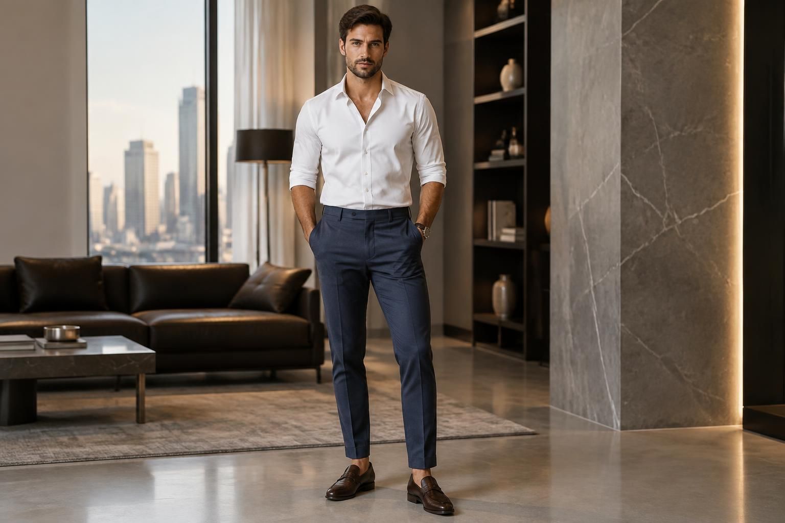 découvrez des pantalons sexy pour homme aux coupes et matières tendance, parfaits pour affirmer votre style et mettre votre silhouette en valeur.