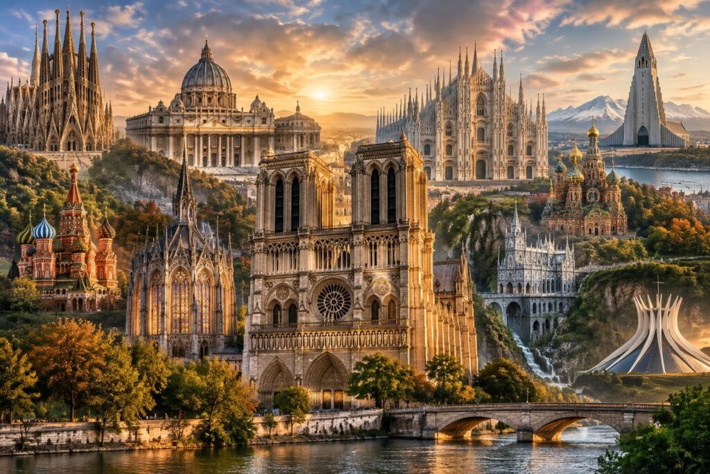 découvrez 10 églises parmi les plus belles du monde, de chefs-d’œuvre gothiques en lieux de culte remarquables, et trouvez l’inspiration pour votre prochain voyage.